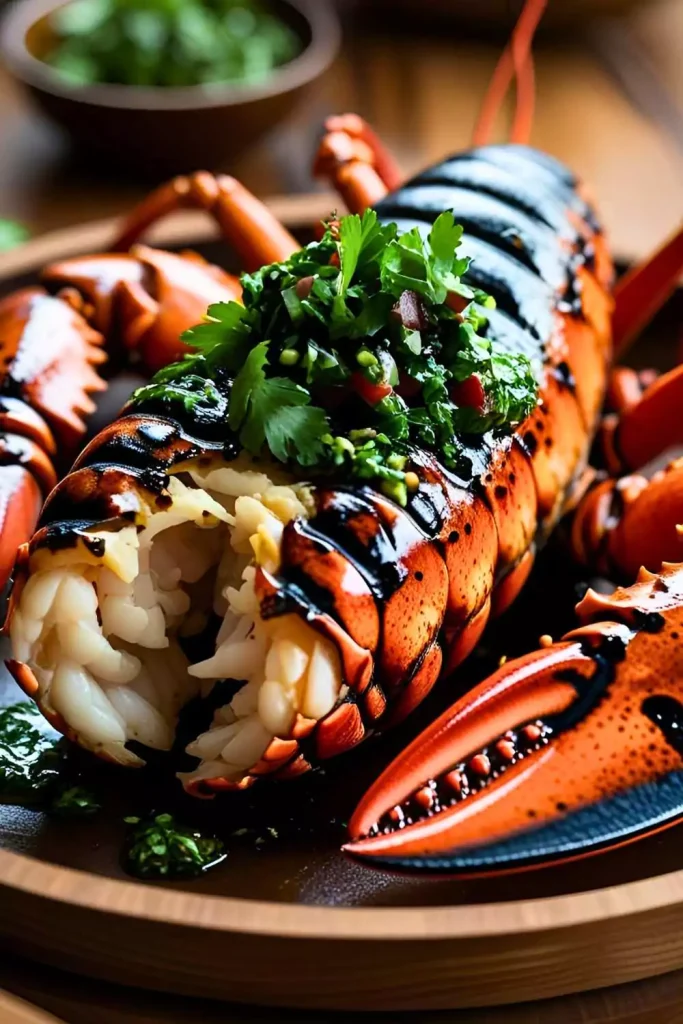 Grilled Lobster with Chimichurri Sauce