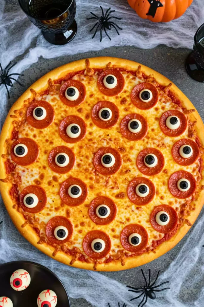 Creepy Eyeball Pizza