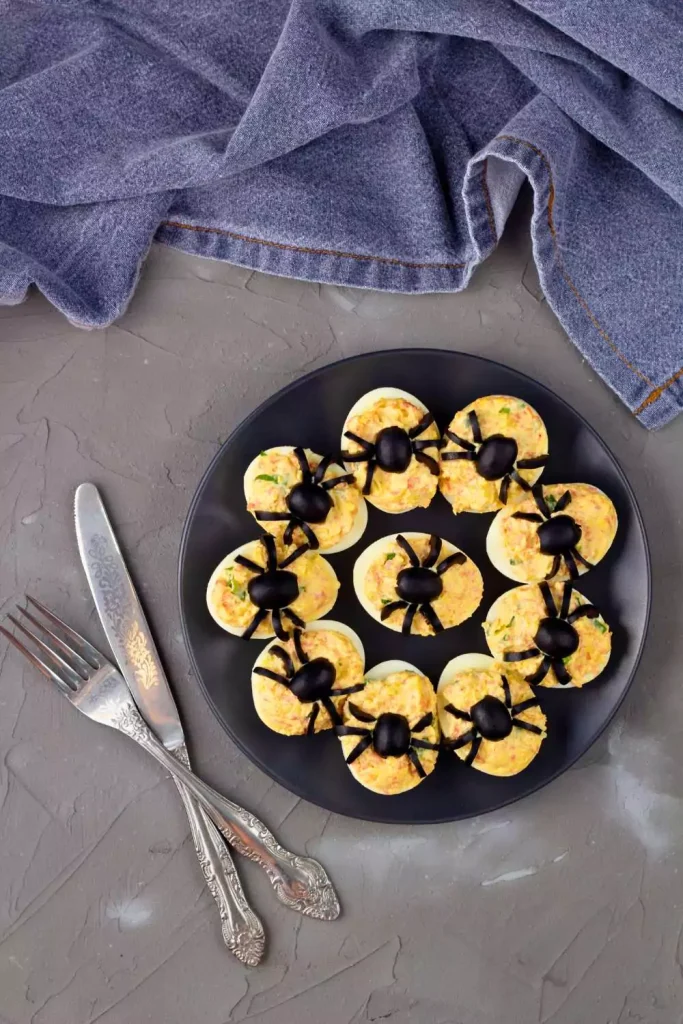 Deviled Egg Spiders