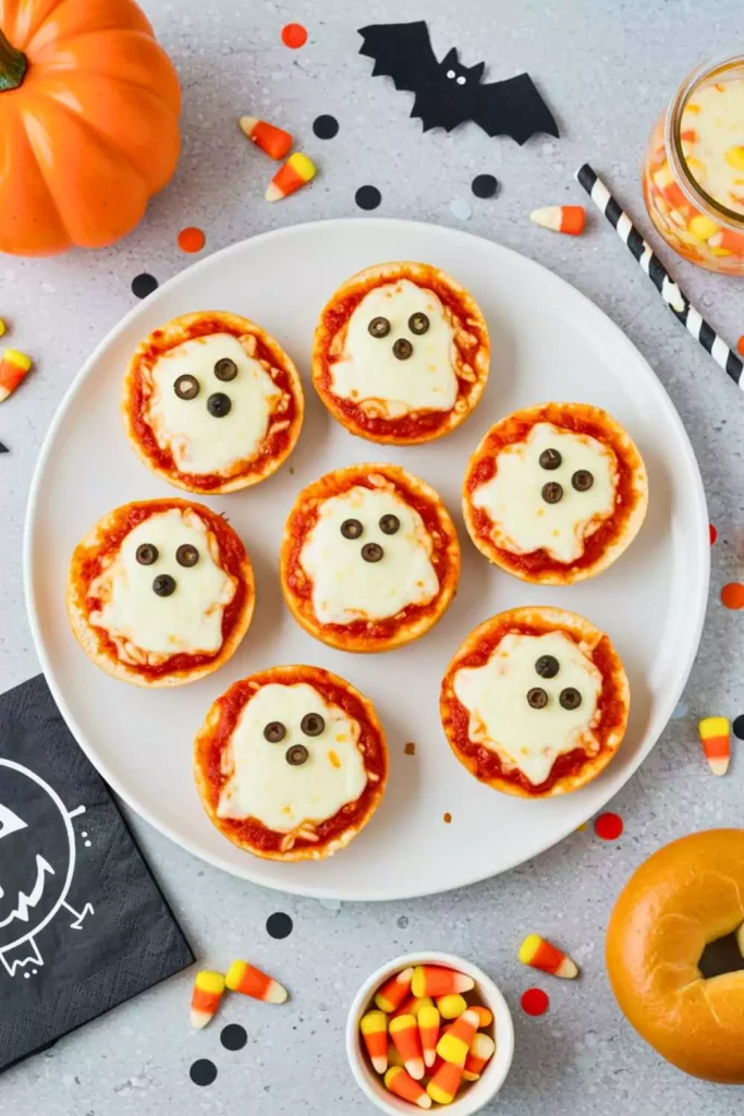 Ghost Pizza Bagels