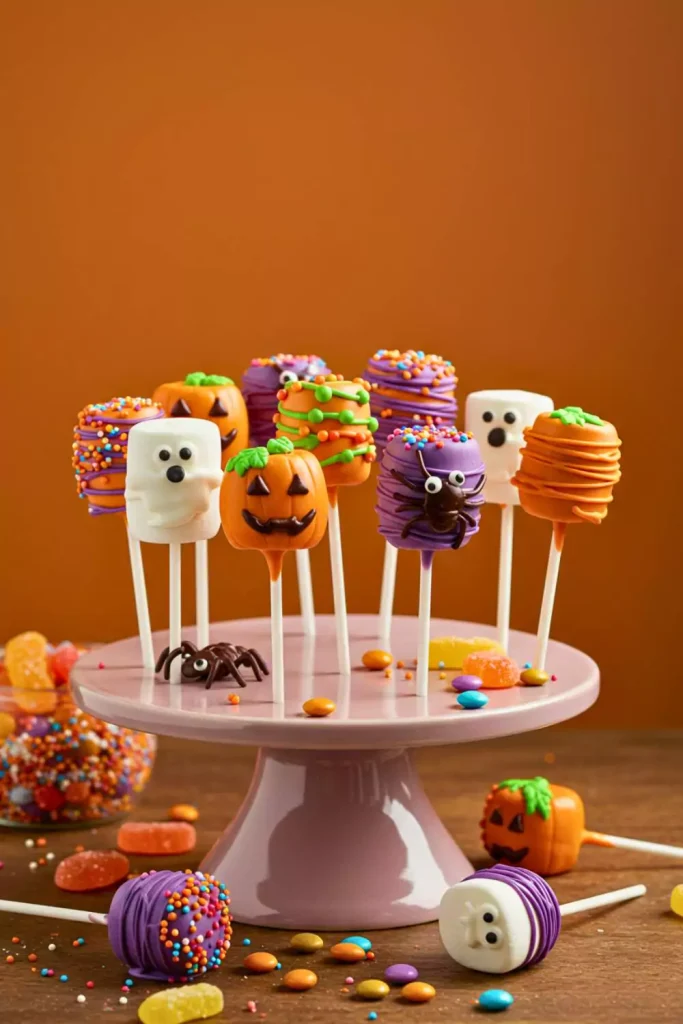 Halloween Marshmallow Pops