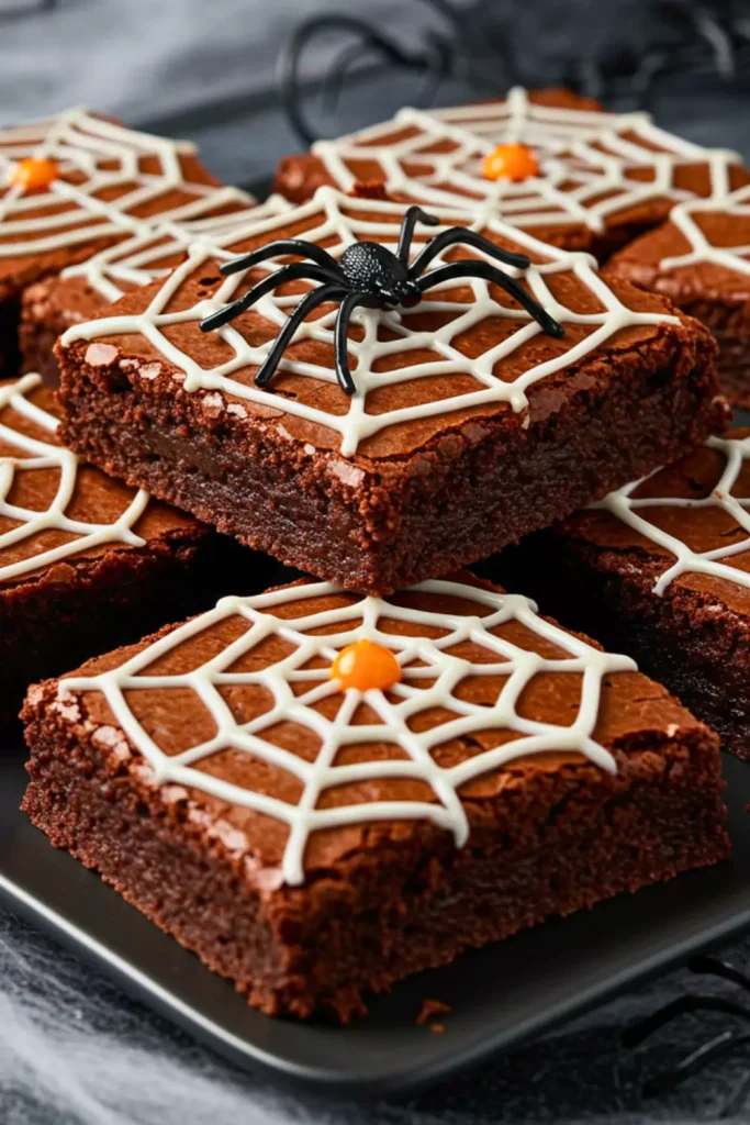 Spider Web Brownies