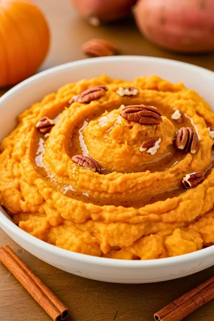 Sweet Potato Mash with Maple and Pecans