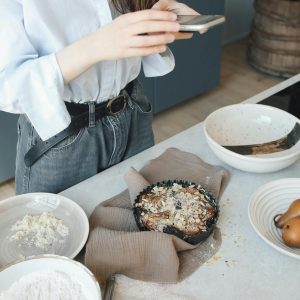 Person Taking Photo of a Bread