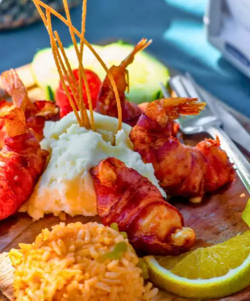 Bacon-Wrapped Blue Cheese Shrimp