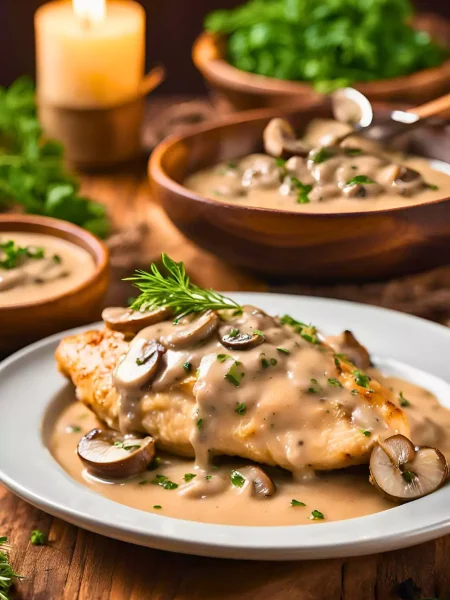 Chicken with Mushroom Sauce