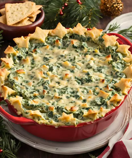 Christmas Spinach Artichoke Dip