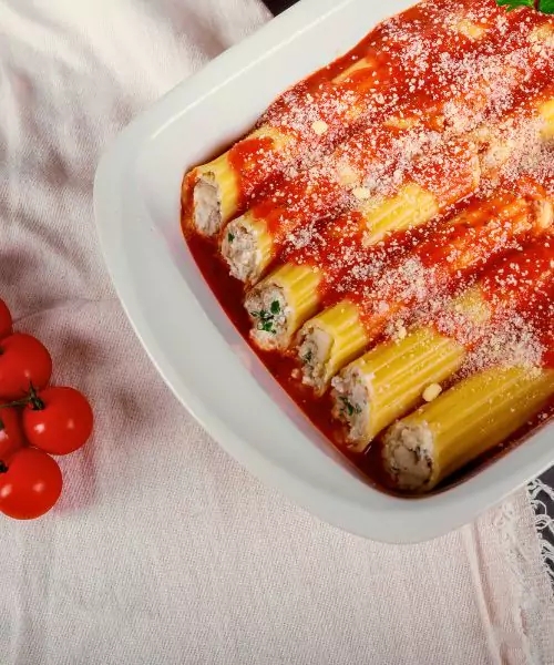 Crab-Stuffed Manicotti