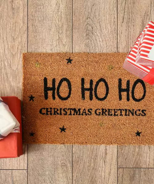 DIY Christmas Door Mat