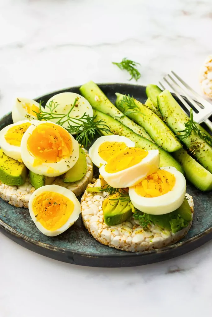 Hard-Boiled Egg and Avocado Plate