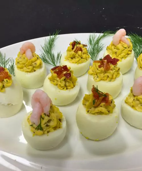 Pickled Shrimp Deviled Eggs