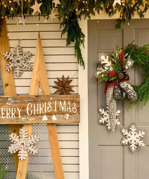 Rustic Charm with a Wooden Sign