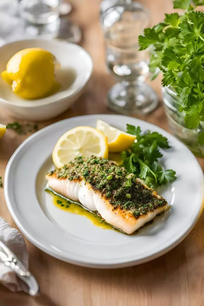 Baked Cod with Herb Crust