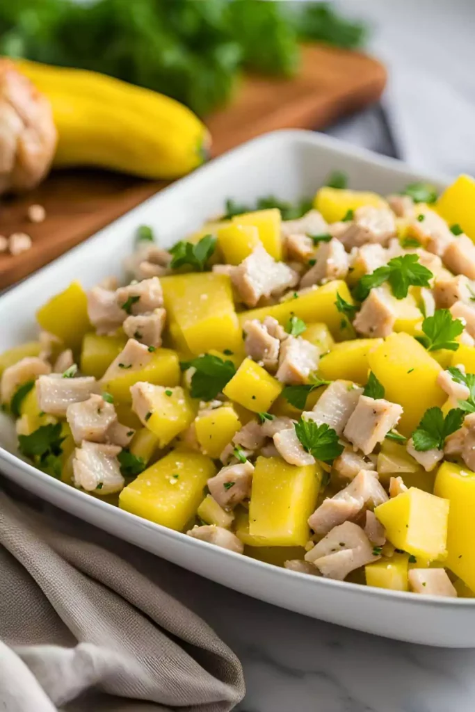 Yellow Squash Turkey Salad