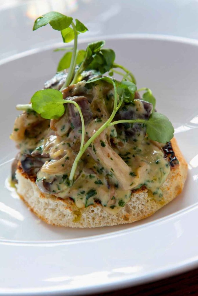 12. Lobster Mushroom Bruschetta - Pinned Recipe