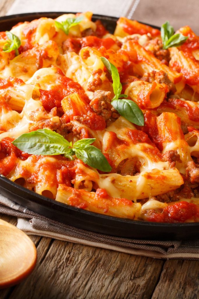 Baked Tomato and Mozzarella Pasta