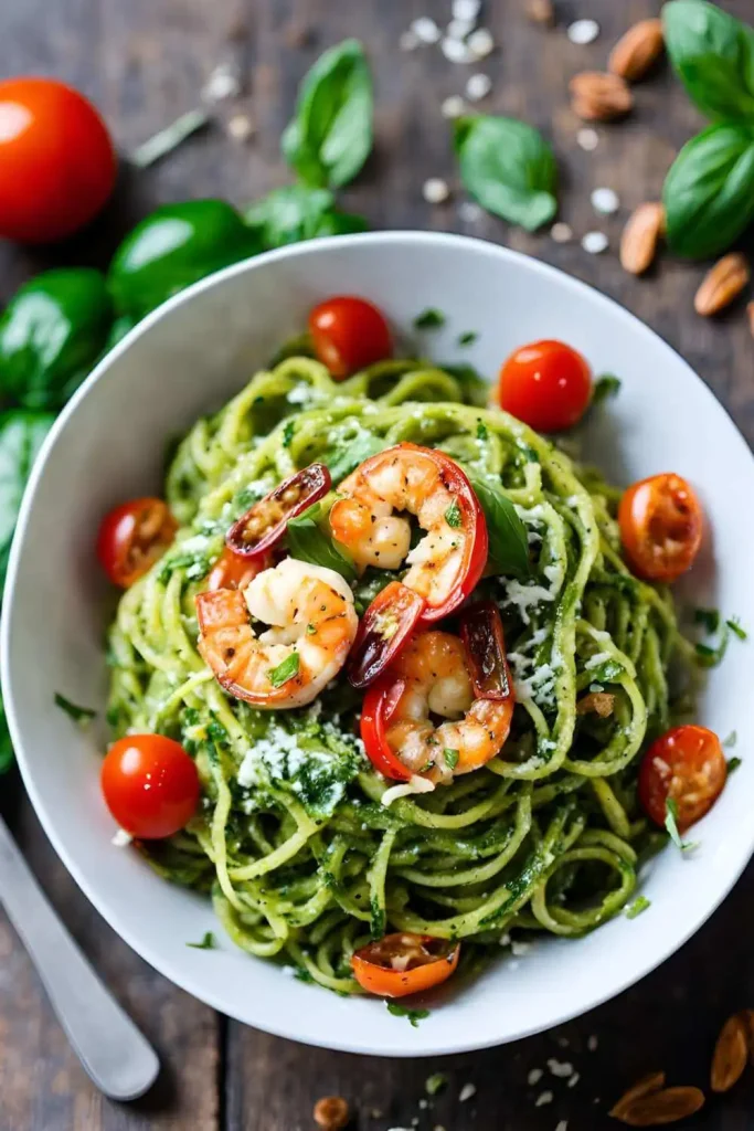 Pesto-Zucchini-Noodles-with-Cherry-Tomatoes