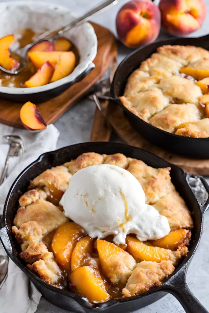 Skillet Peach Cobbler 