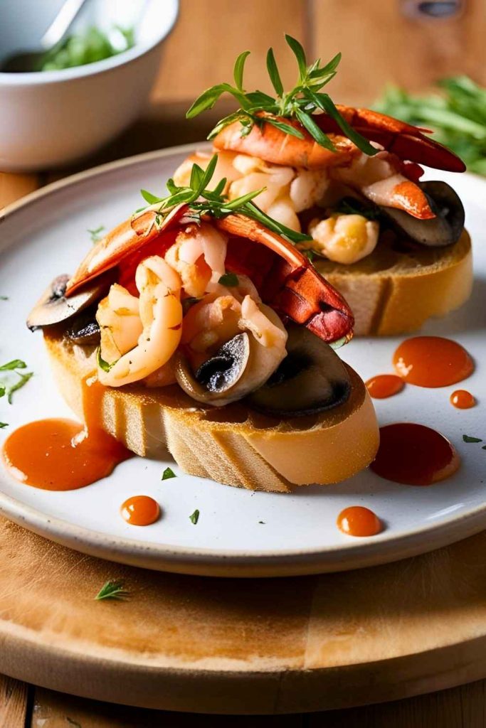 14. Lobster Mushroom Crostini - Pinned Recipe