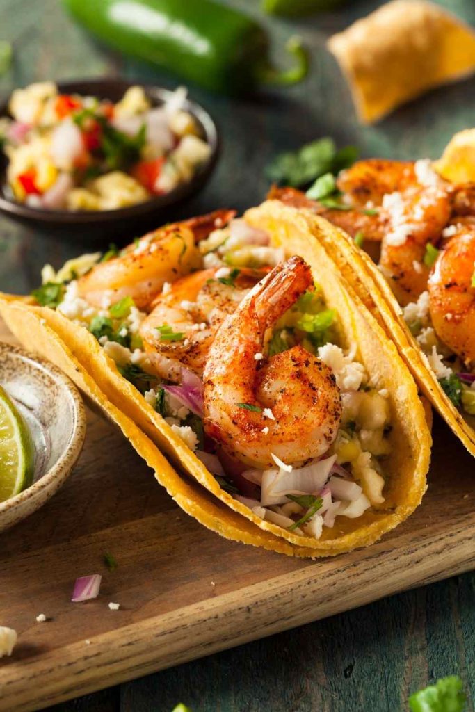 15-Minute Shrimp Tacos with Spicy Chipotle Slaw