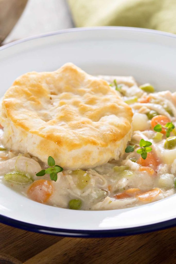 Easy Chicken Pot Pie with Biscuits