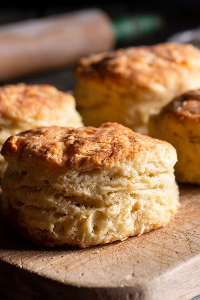 Golden Sourdough Biscuits