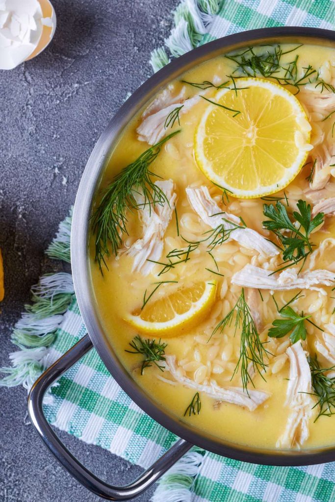 Lemon Chicken Greek Soup