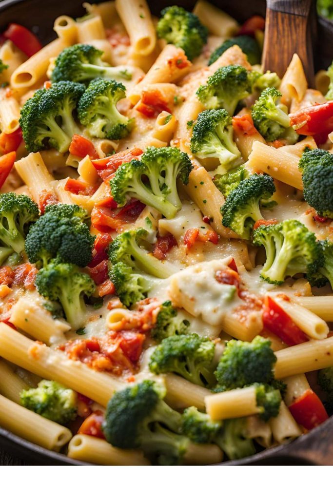 Cheesy Garden Vegetable Ziti