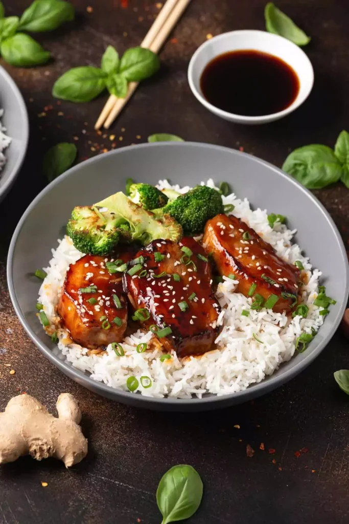  Teriyaki Glazed Cod With Jasmine Rice