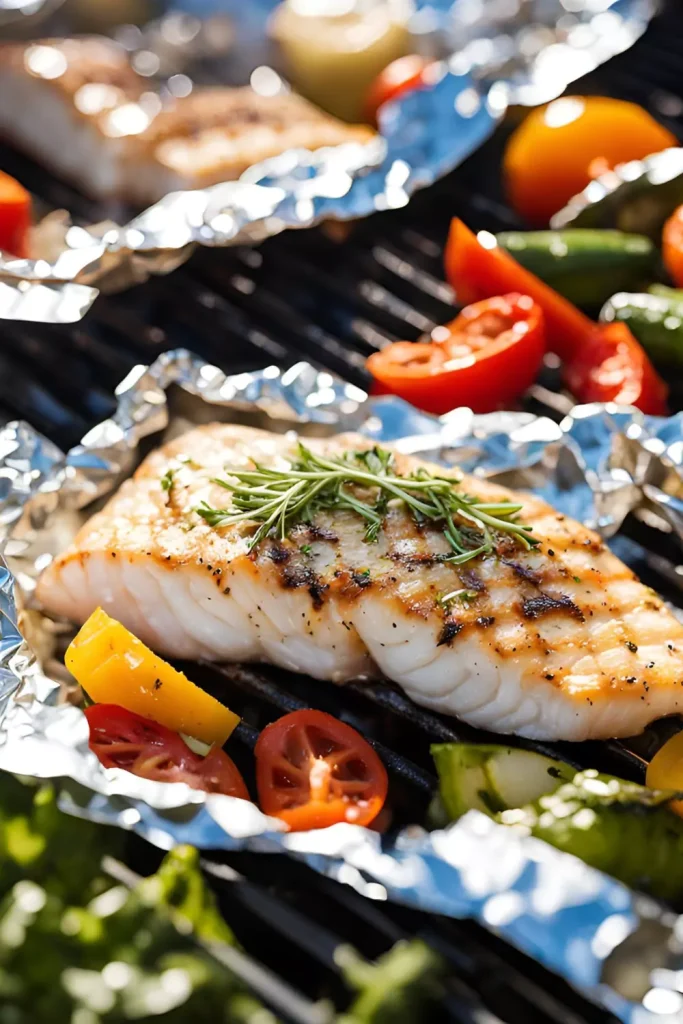  Cod in Foil Packets on Grill