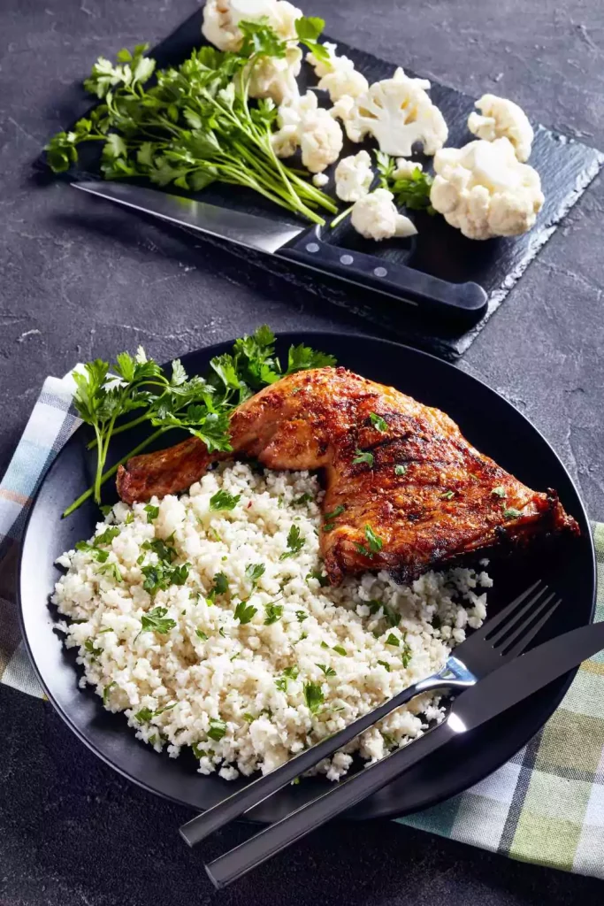 Healthy Chicken and Cauliflower Rice