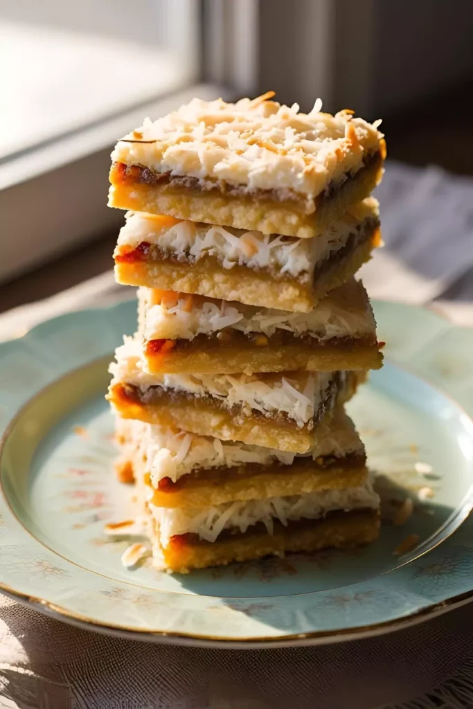 Layered Bars With Coconut