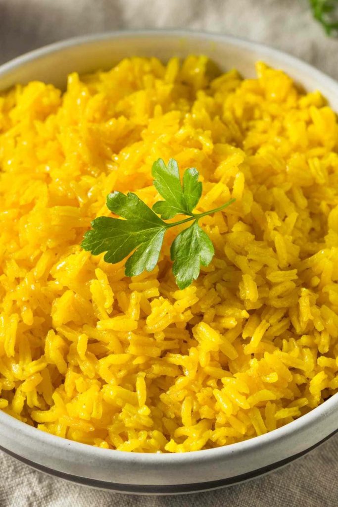 Garlic and Turmeric Yellow Rice