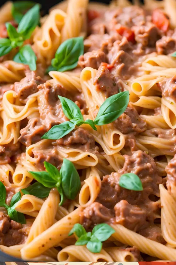 Creamy Tomato Beef Pasta