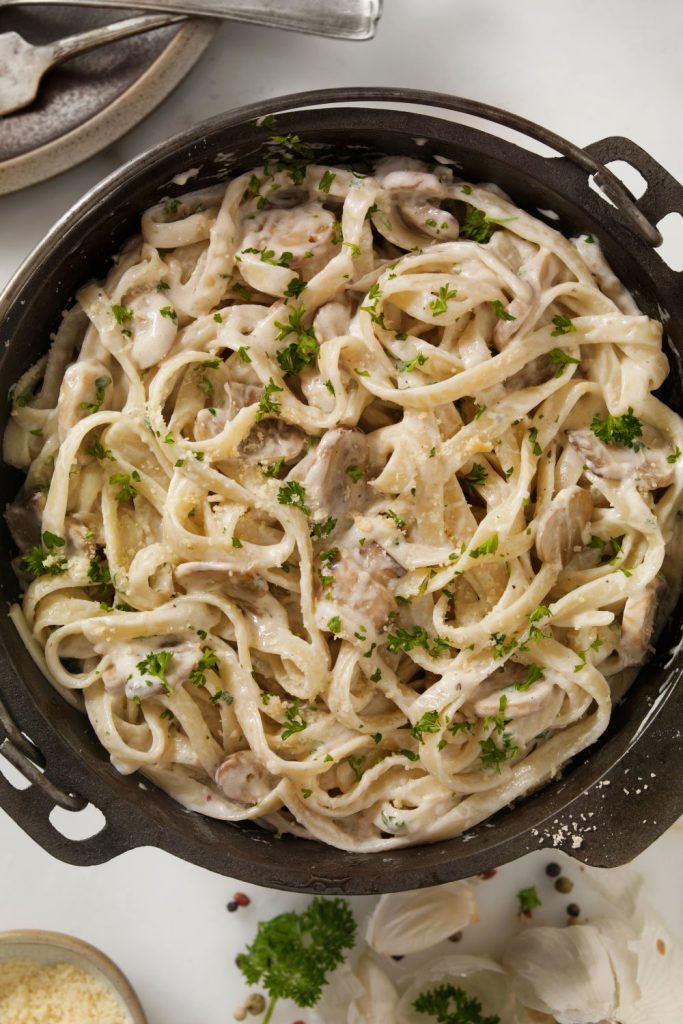 One-Pot Creamy Mushroom Bowtie Pasta