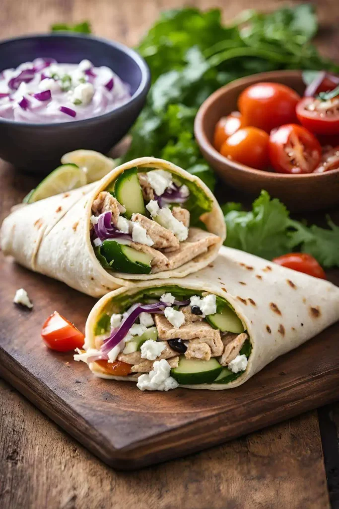 No-Cook-Mediterranean-Wraps