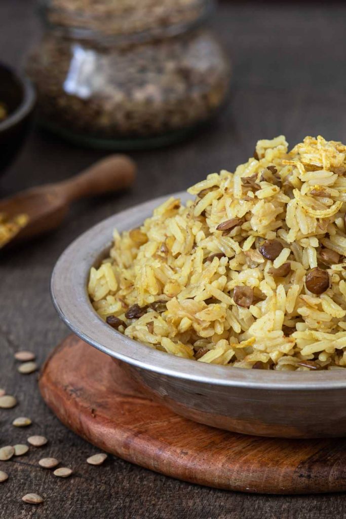 Turmeric and Lentil Rice Pilaf