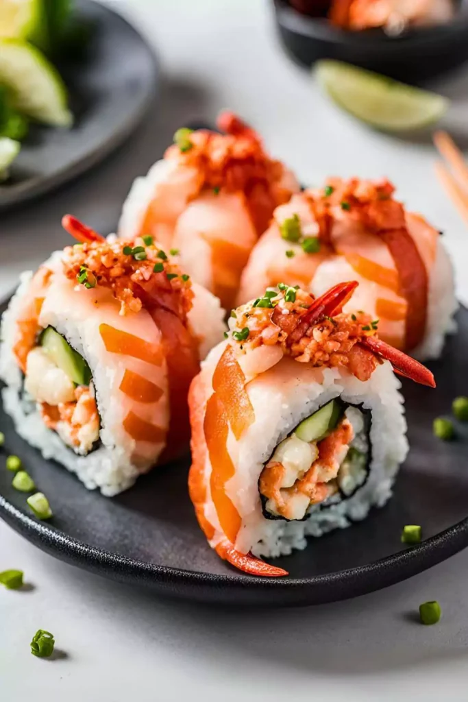 Air Fryer Lobster Sushi Rolls