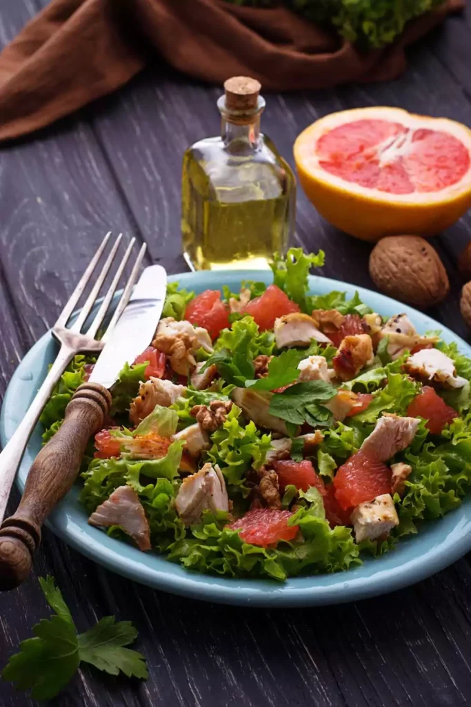 Apple & Grapefruit Lettuce Salad with Honey Mustard Dressing