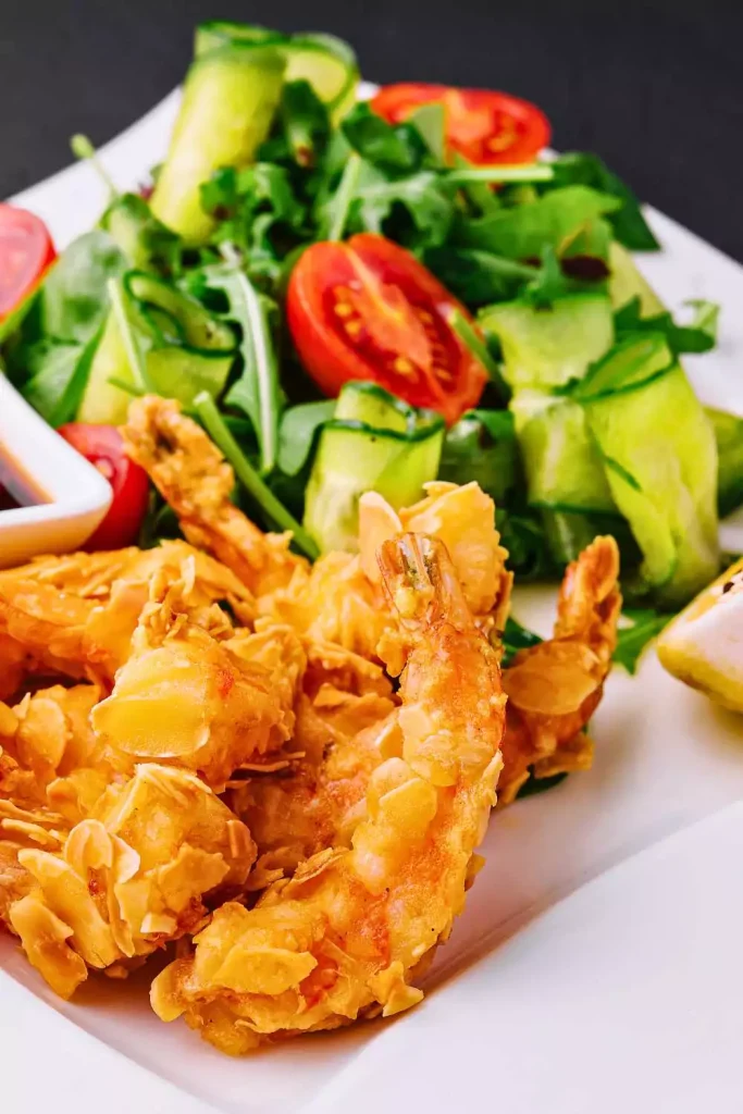 Asian Peanut Zoodles with Honey-Soy Shrimp