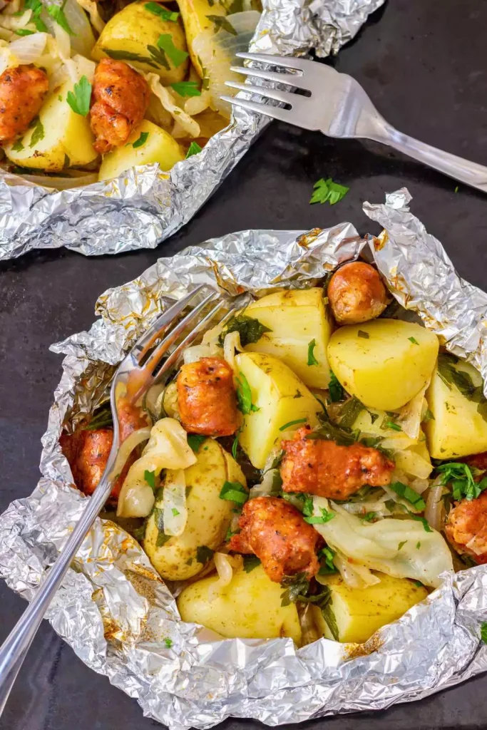 BBQ Chicken and Potato Foil Packets