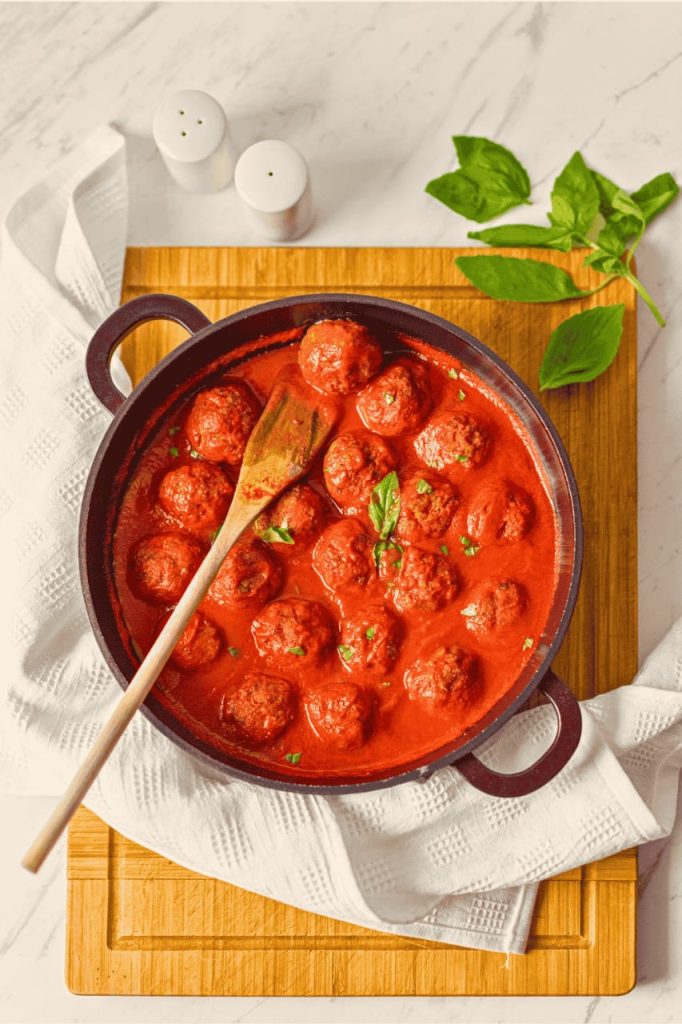 Baked Meatballs in Marinara Sauce