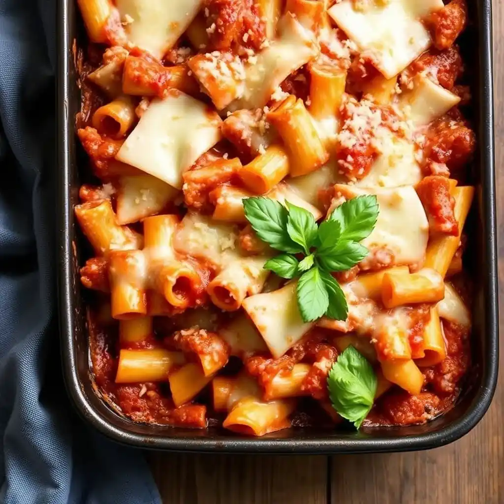 Baked Ziti with Extra Cheese