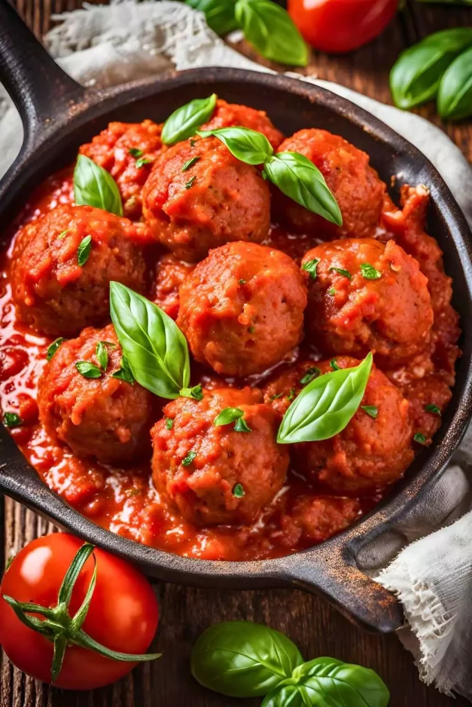 Beef Meatballs with Marinara Sauce