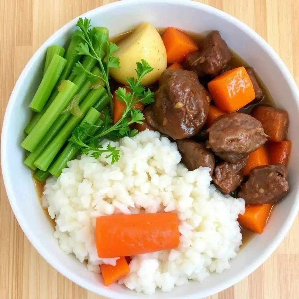 Beef Tips, Potatoes, and Carrots