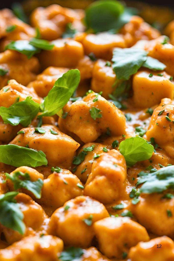 Buffalo Chicken Gnocchi Bake