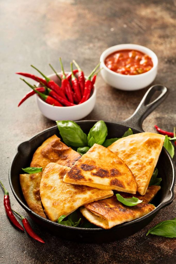 Cast Iron Chicken Quesadillas