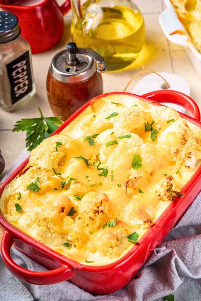 Cheesy Vegan Cauliflower Casserole