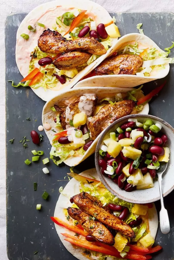 Chicken Jerk Wraps with Lime Mayo