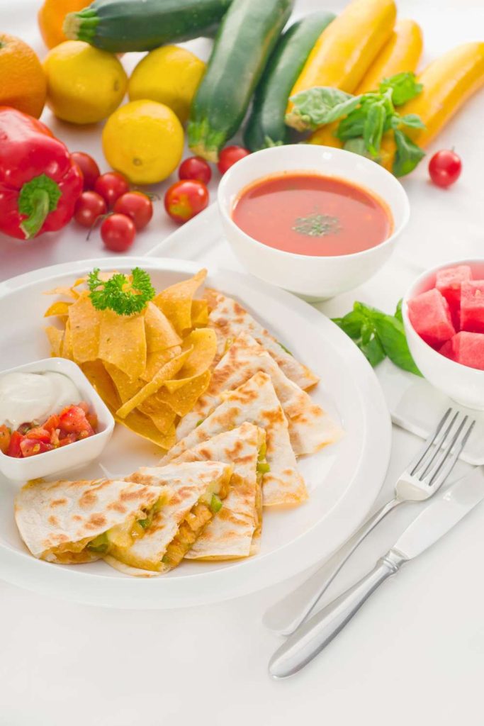 Chicken Quesadillas with Pico de Gallo